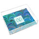 Peacock Italian Marble Lucite Tray Image 2 of 3